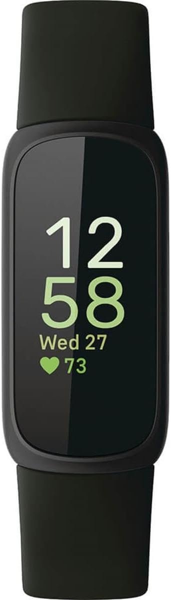 Fitbit Inspire 3 Health &amp;-Fitness-Tracker with Stress Management, Workout Intensity, Sleep Tracking, 24/7 Heart Rate and more, Midnight Zen/Black One Size (S &amp; L Bands Included)
