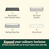 Cuisinart Air Fryer Toaster Oven, 1800W, 8-in-1 with Air Fry, Convection, Broil &amp; Warm, 0.6 Cubic Feet, 60-Minute Timer, TOA-70NAS, Stainless Steel
