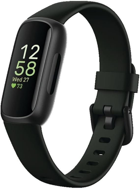 Fitbit Inspire 3 Health &amp;-Fitness-Tracker with Stress Management, Workout Intensity, Sleep Tracking, 24/7 Heart Rate and more, Midnight Zen/Black One Size (S &amp; L Bands Included)