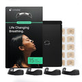 Intake Breathing — Magnetic Nasal Strips Starter Kit | Reusable Band + Tabs | Nasal Strips for Sleep, Snoring, Breathing &amp; Sports | Stronger Lift Than Traditional Nose Strips | 4 Sizes, 15 Tabs, Black