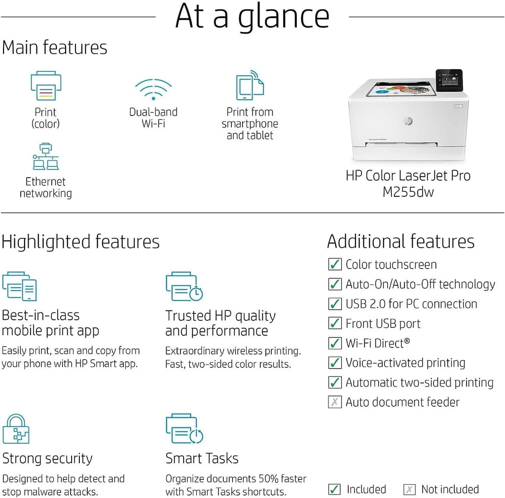 Hp Color Laserjet Pro M255dw Wireless Laser Printers