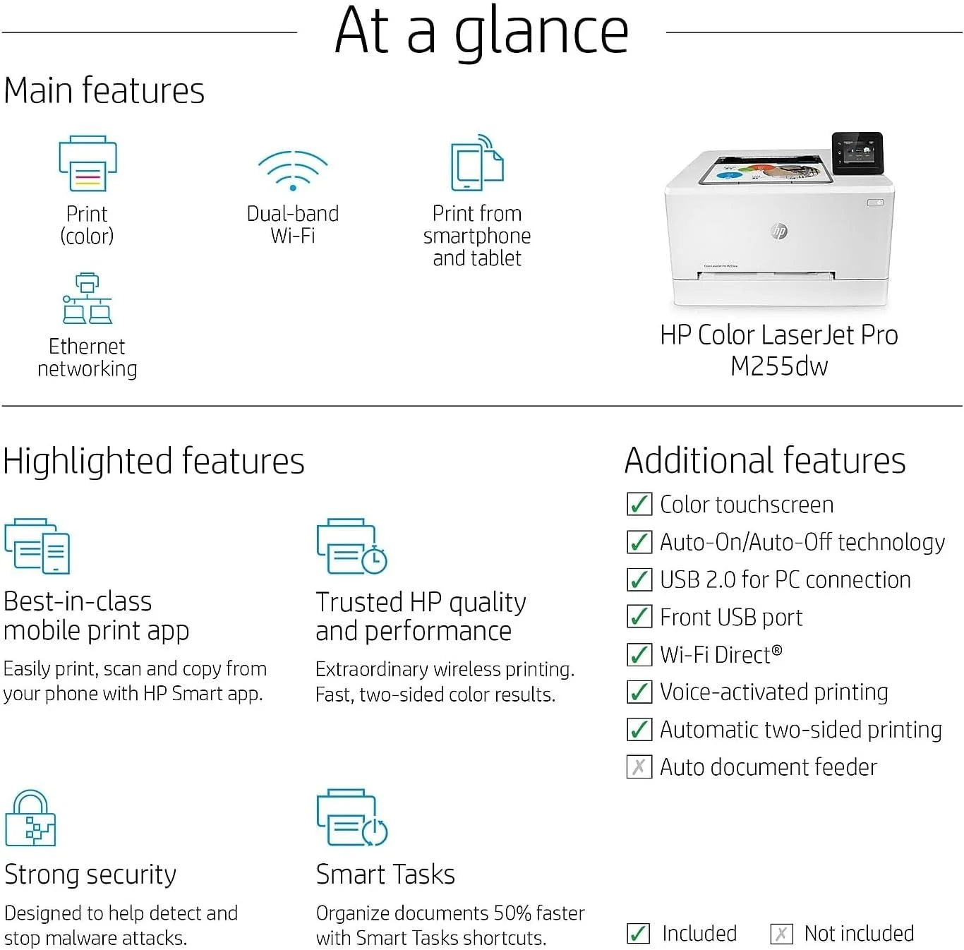 Hp Color Laserjet Pro M255dw Wireless Laser Printers